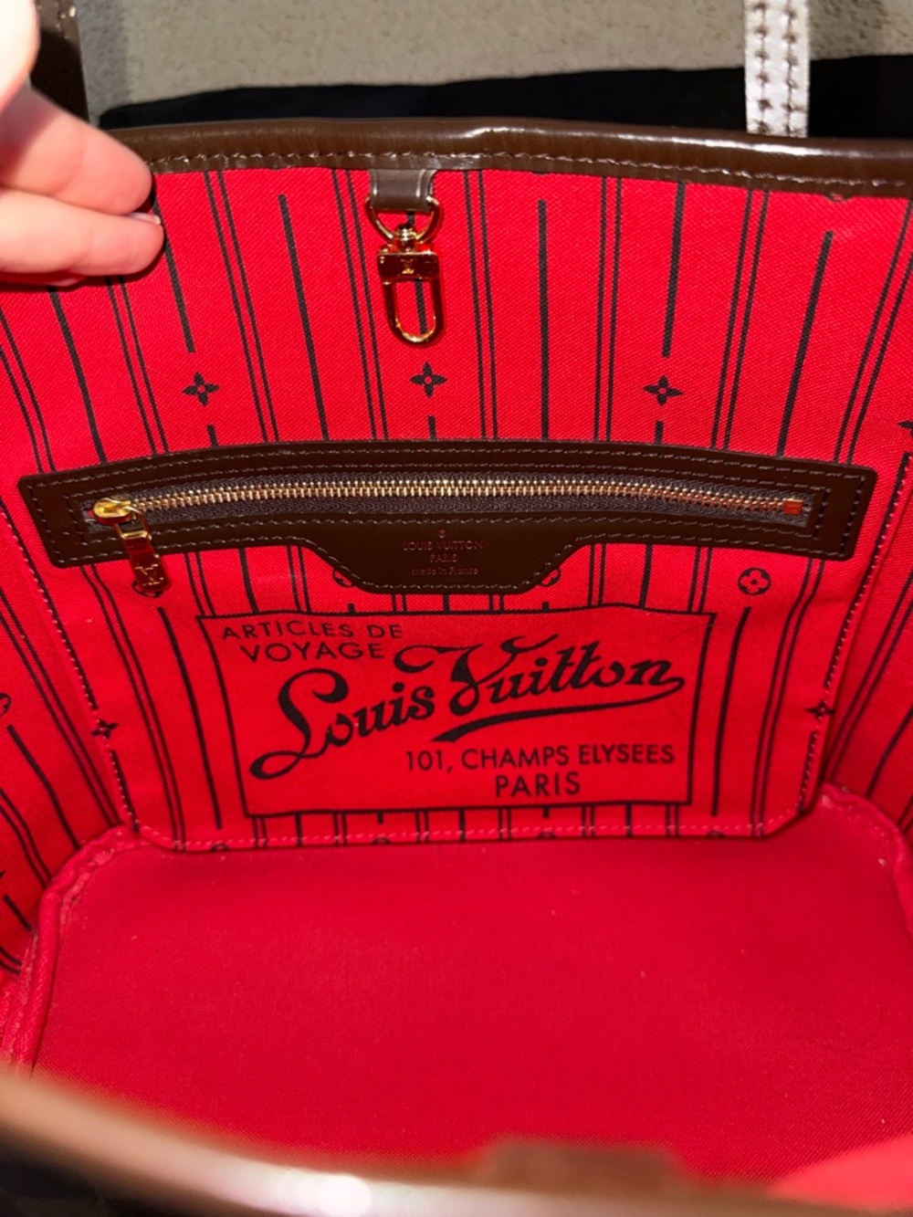 Authentic Louis Vuitton Neverfull PM in Damier Ebene canvas - Picture 5 of 16